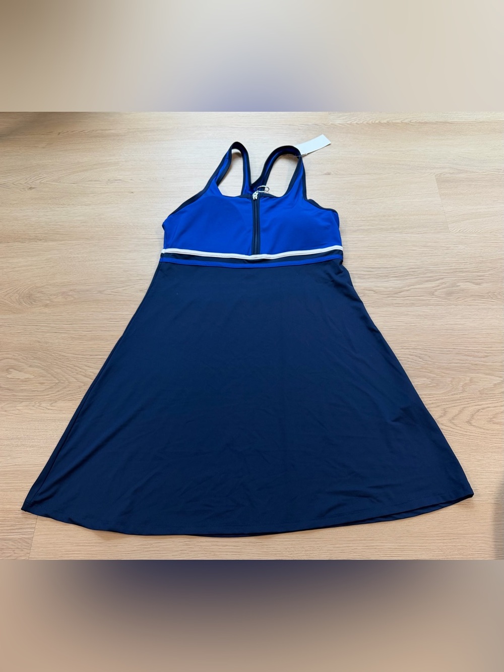 LC WAIKIKI Women’s Front Zip bathing suit swim dress swimsuit padded bra 40 NWT